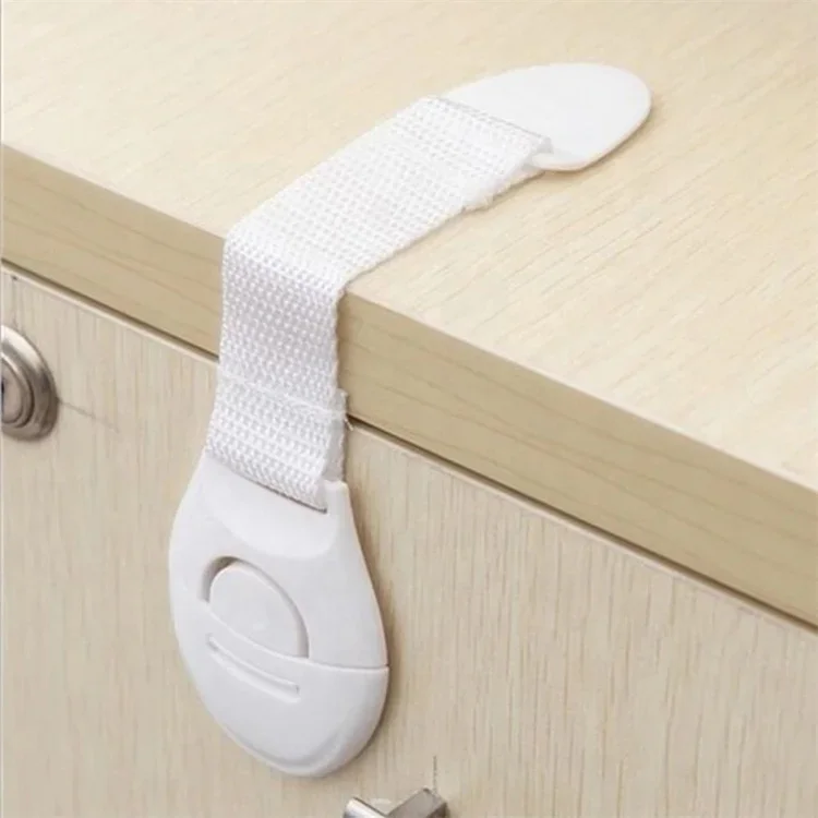 Serrure de sécurité pour porte d'armoire pour enfants, sangle ABS, serrure de sécurité pour bébé, usage domestique, connaissance chaude