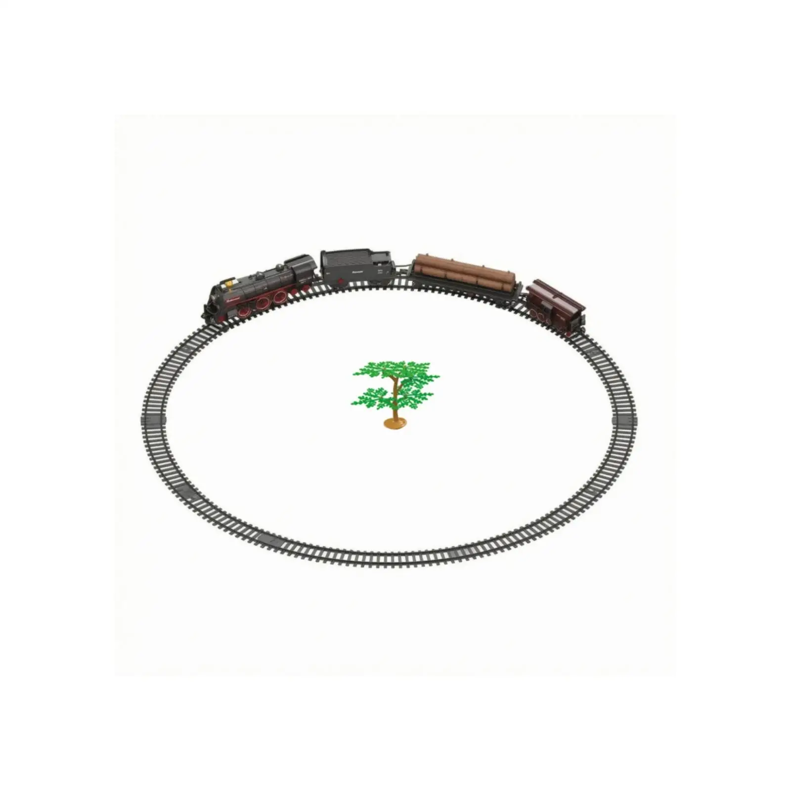 Interactive Steam Train Set with Glowing Headlight and Steam Effect for Young Train Fans