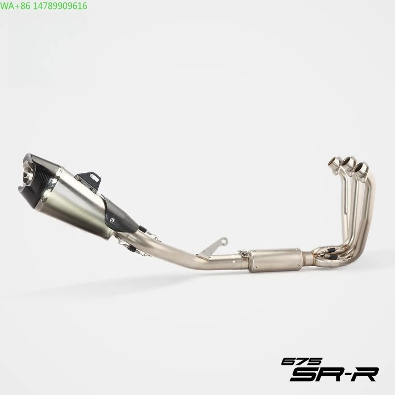 

Full Size Custom Motorcycle Exhaust PipeRS Chunfeng 675SR/NK Modified Full-section AT2 Small Oblique Exhaust Pipe Through Side R