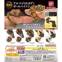 バンダイ-子供のツイスターフィギュア,アクションフィギュア,フィンガーラップ,動物,armadillo,lizardand Ball python,収集可能なおもちゃ