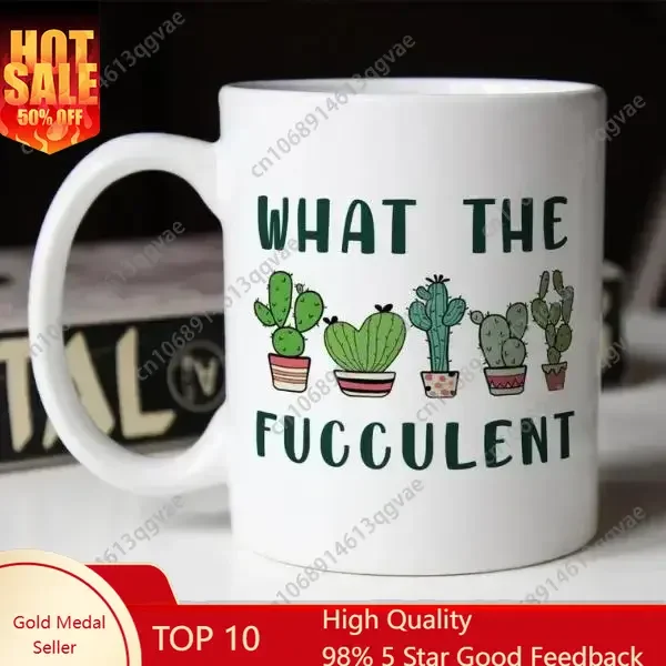 

Funny Cactus Gift for Nature Lover Friend BestieCeramic Coffee Cup Gift for Her Gift for Mom Decoration Humor