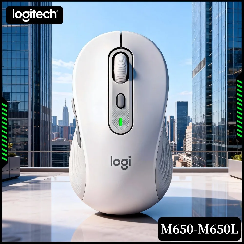 Logitech M650/M650L Signature Mouse Wireless Smartwheel Scroll Adjustable DPI Setting Recycled Plastic Professional Laptop Work