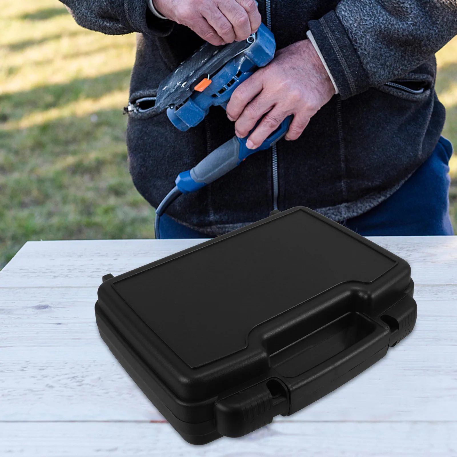 Portable Plastic Toolbox Travel Use Multi-Purpose Carrying Case Compact Lightweight Tool Storage Organizer Handheld Toolbox