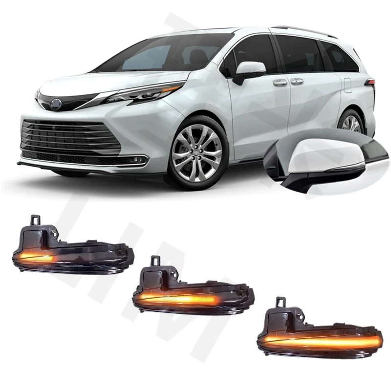 

for Toyota Sienna IV 2020 2021 2022 Dynamic LED Sequential Indicator Mirror Turn Light Signal