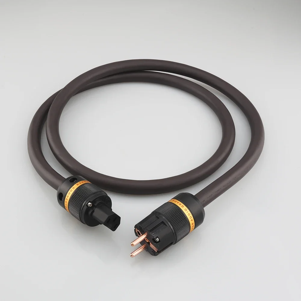 New Viborg VP1606 High-End AC EU Standard to IEC Power Cable Pure Copper Schuko Mains HIFI Extension Cable