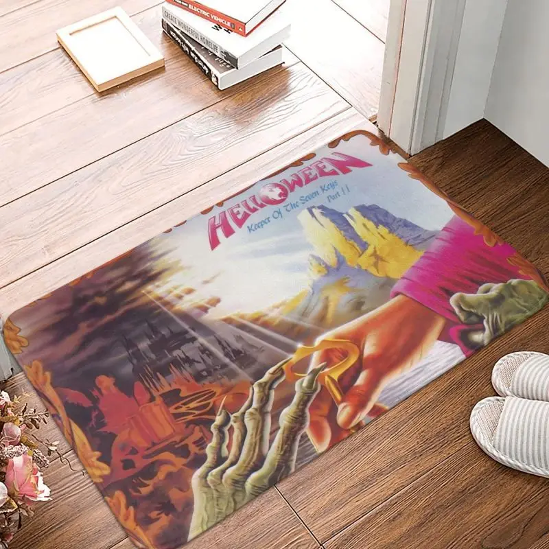

Helloween Keeper Of The Seven Keys Part Front Door Floor Entrance Mats Outdoor Heavy Metal Rock Bath Kitchen Doormat Carpet Rug