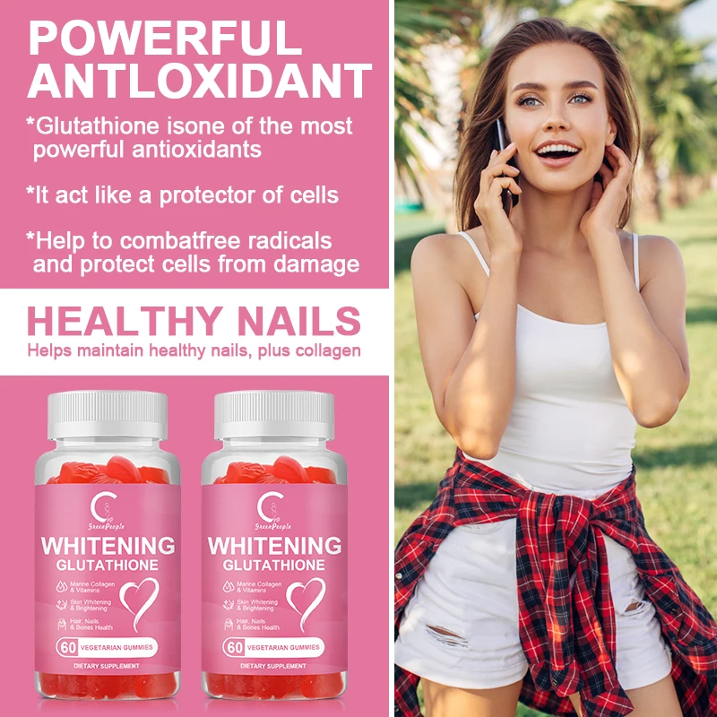 Glutathione Gummies Hydrolyzed Collagen Supplement - Promotes Healthy Skin,improve Dullness,antioxidant Whitening,non-Gmo