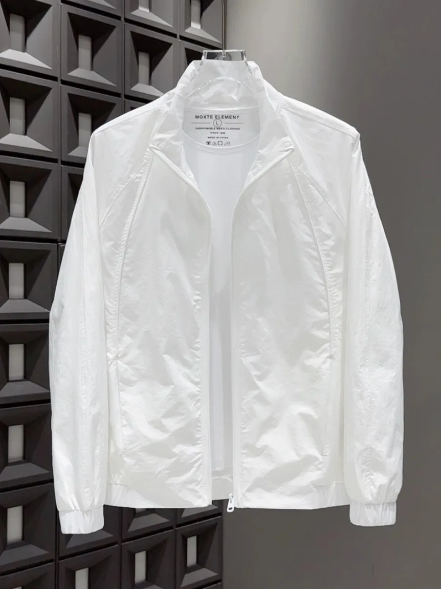 

Spring Autumn New Simple Design Flip Collar Jaet Men's High Sensation Outdoor Casual Versatile Top Coat Loose Fit Multi ket