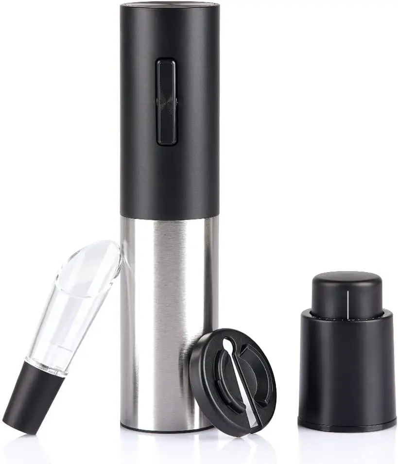 

Electric Wine Opener USB Rechargeable Set Automatic Bottle Opener with Foil Cutter, Pourer, Vacuum Stopper Kitchen Bar Tools