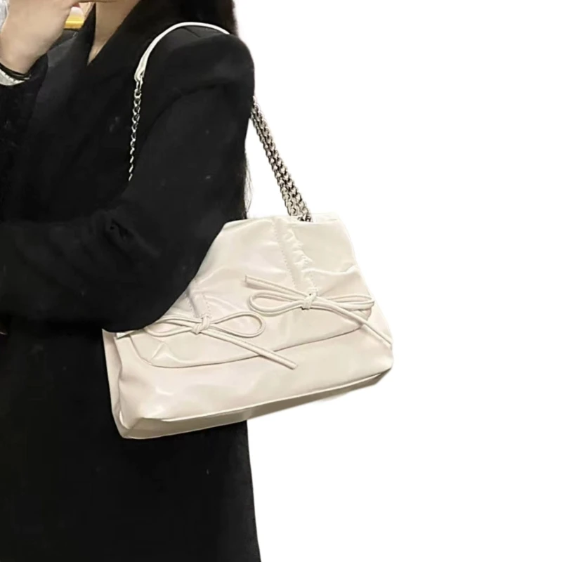 Dames schoudertas met kettingriem PU-lederen tas Bowkno Crossbody tas