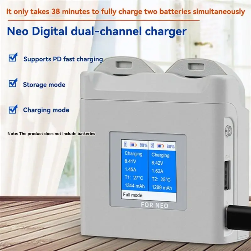 A97I-For DJI NEO Two-Way Digital Display Charging Hub Power Bank Accessories Intelligent Battery Butler