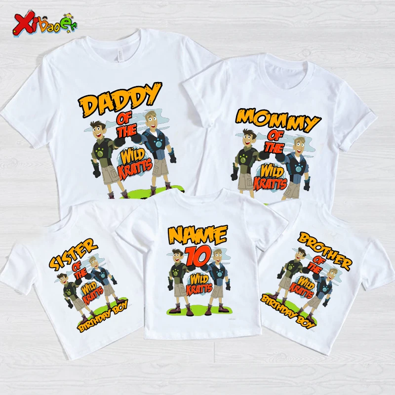 

Wild Kratts Birthday Boy TShirt Family Matching Outfits Kids Personalized Name Party Tshirt Family Look 8th10th 6h Boys 7 Years