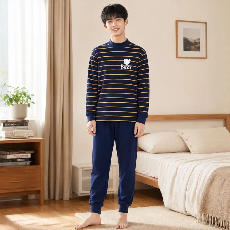 2026 For Children's Baby 6-18 Years Kids Thermal Underwear 2-Piece Set ClothingTop + Pants Boys Autumn Winter Homewear