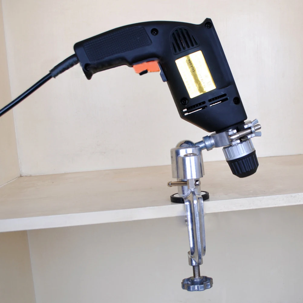 

Multifunctional Drill Stand Vise Holder Grinder Bracket Electric Bench Tool Kit Aluminum Lightweight Steel Screws