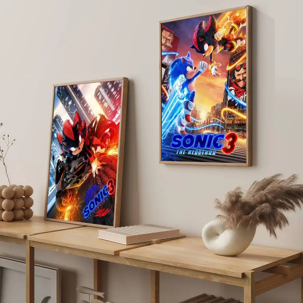 Racing Game S-Sonic R-Racing Poster Suitable For Home Living Room Bedroom Office Bar Wall Decoration Sticker