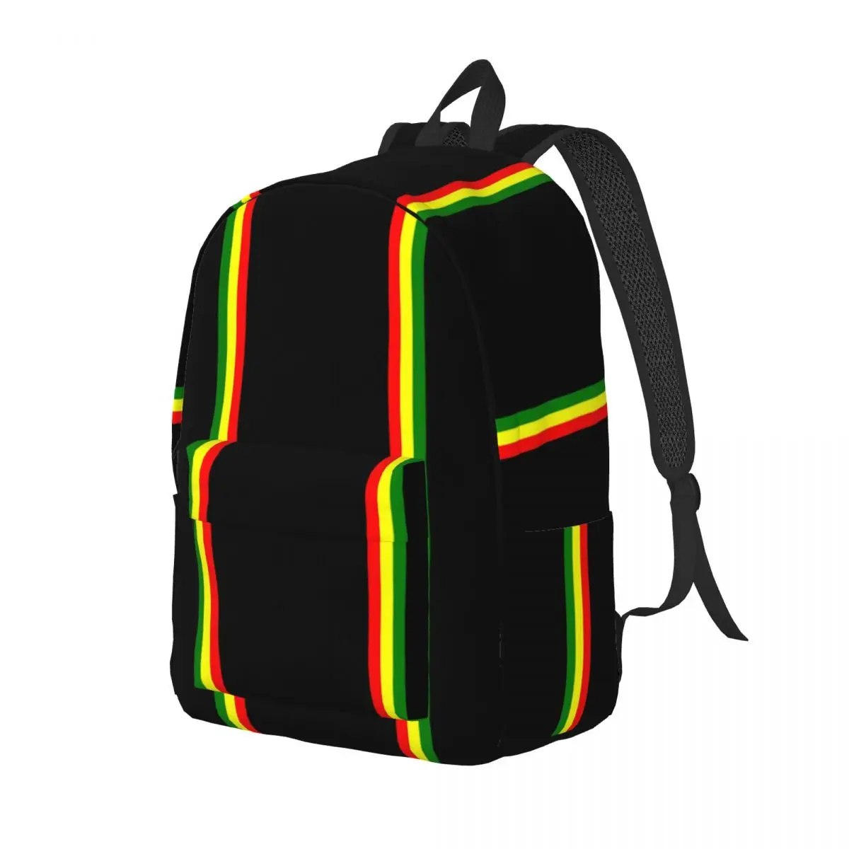Rasta Stripe Color Backpack for Men Women Student Business Daypack Reggae Jamaican Jamaica Proud Laptop Shoulder Bag with Pocket