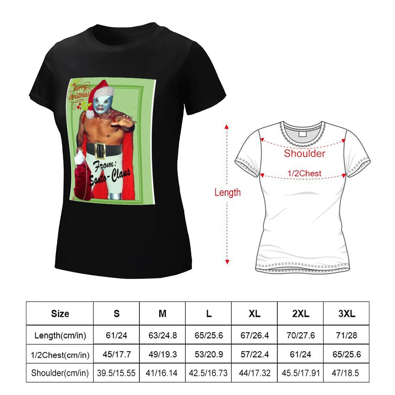 Santo Claus T-Shirt plus size tops korean fashion workout shirts for Women loose fit image 6