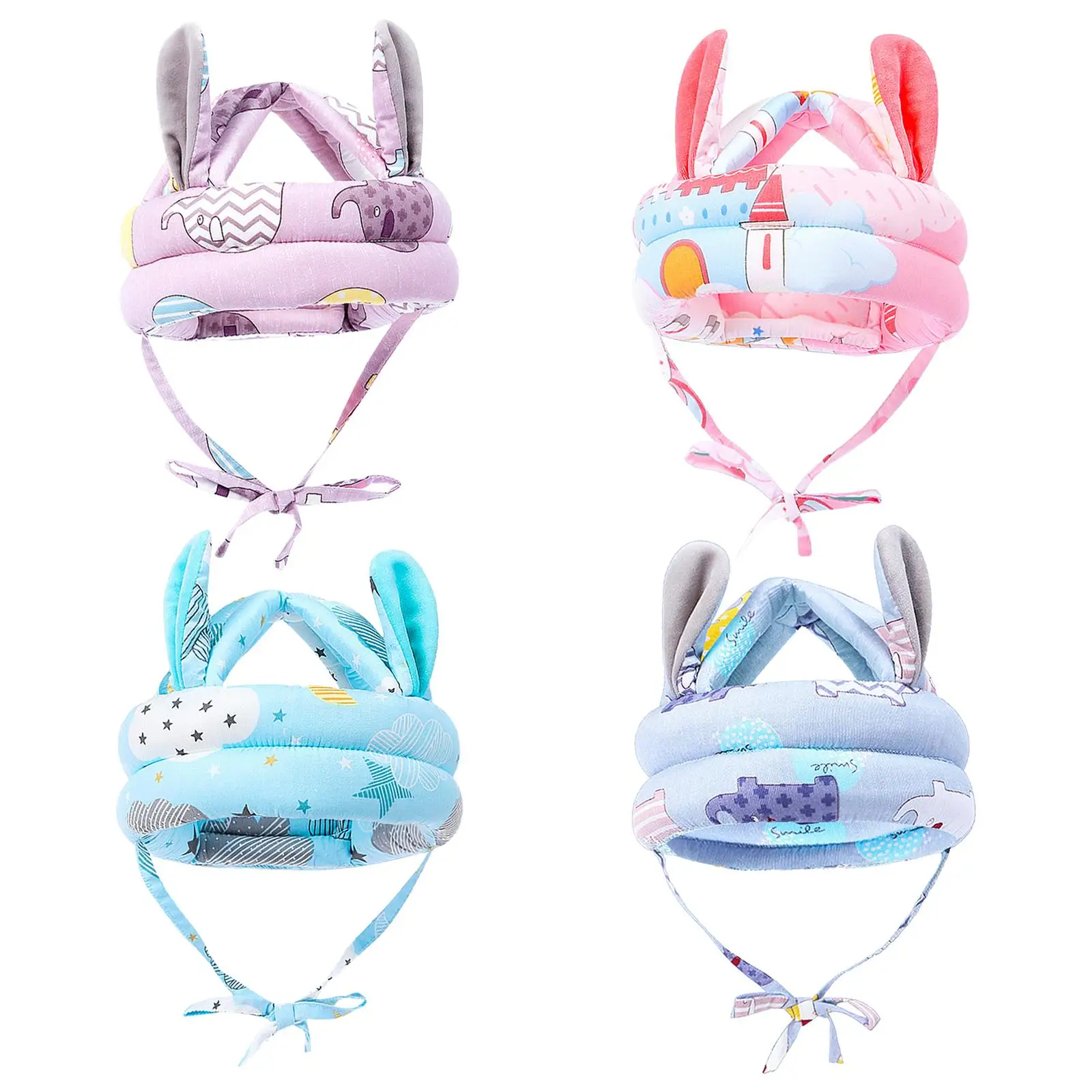 Casque de protection en coton respirant pour bébé, chapeau de sécurité pour tout-petit, protection de la tête pour la marche et la course, taille 40-45cm