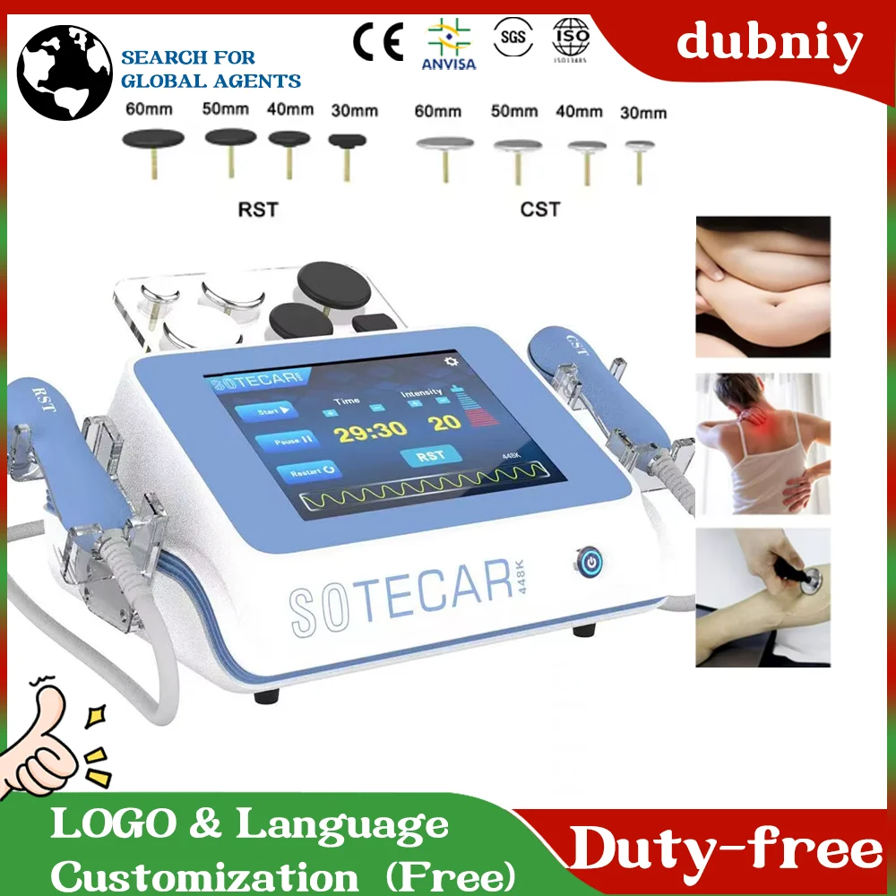 Diathermy Shock Wave Machine Burn Fat Body Slimming Tecar Therapy Physio CET RET rf Microcirculation Stimulate Therapy Device