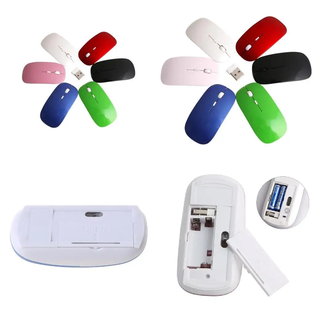 Mini Animal Shape Wireless Mouse With USB Receiver 2.4GHz Cartoon Ladybug Mouse For Most Systems Desktop Laptop Accessories