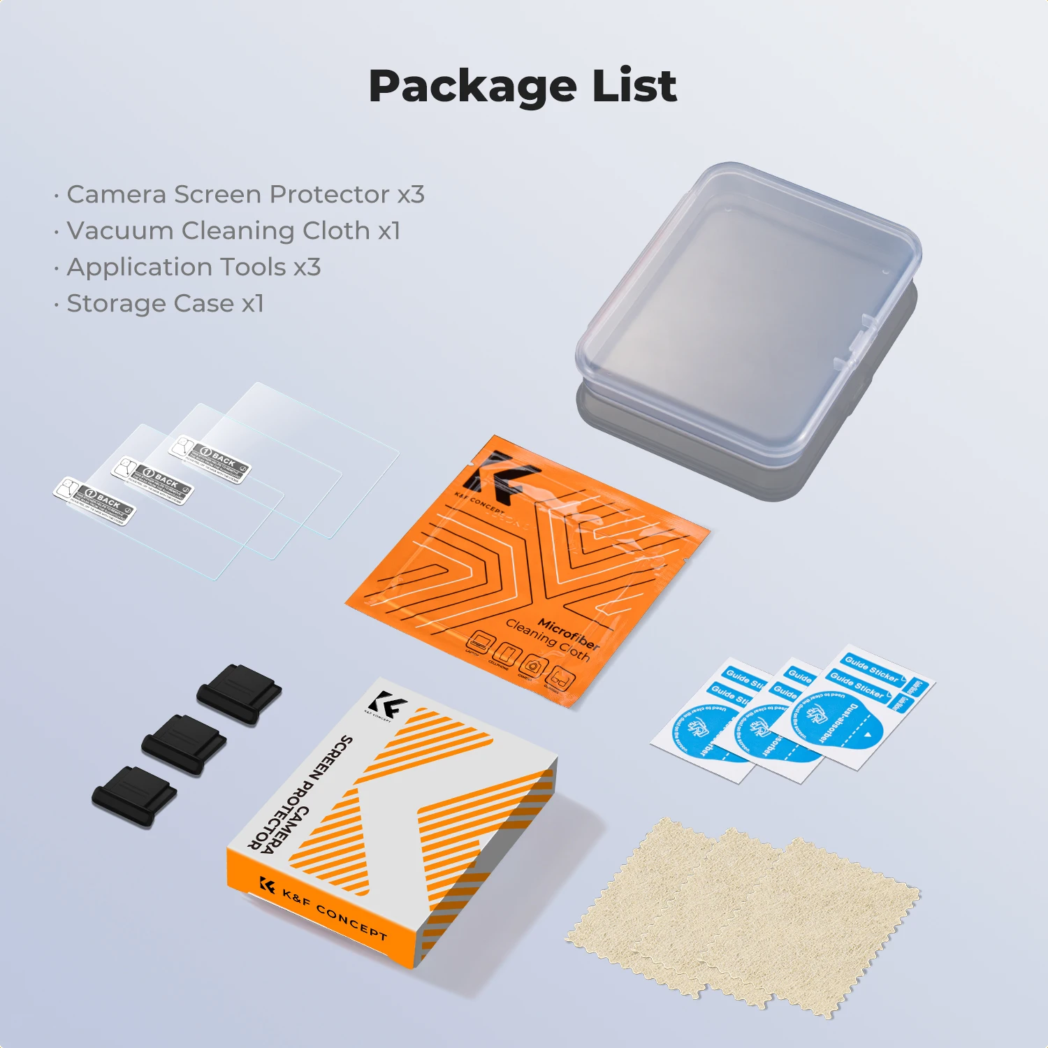 K&F CONCEPT voor Sony A7M5 A7R5 3 Stuks Camera Schermbeschermer 9H Hardheid Gehard Glas Krasvrij Luchtbellen Vrij Hot Shoe Cover