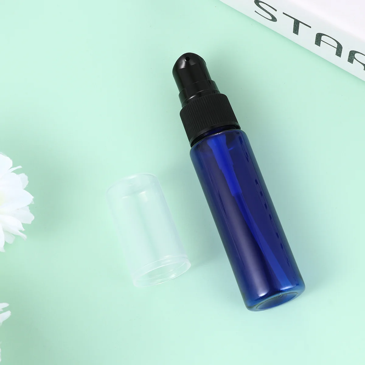 

10pcs 30Ml Blue Plastic Empty Refillable Travel Container Leakproof Portable For Lotion Cream Skincare Organizer Empty