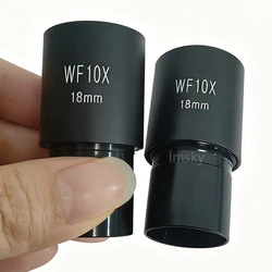 WF10X Wide field Eyepiece Field View 18mm For Biological Microscope Optical Lens Eyepiece 23.2mm Mounting Size