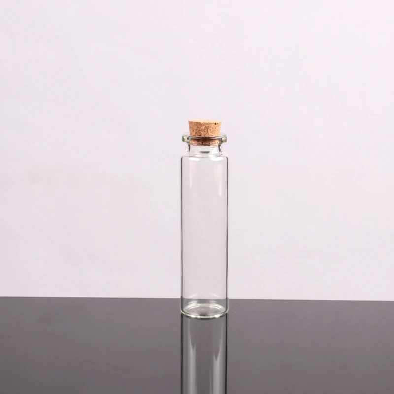 Botol Kecil dengan Sumbat Gabus Botol Kecil Stoples Kaca Bening Kecil Tutup Wadah Penyimpanan untuk Proyek Kerajinan Seni