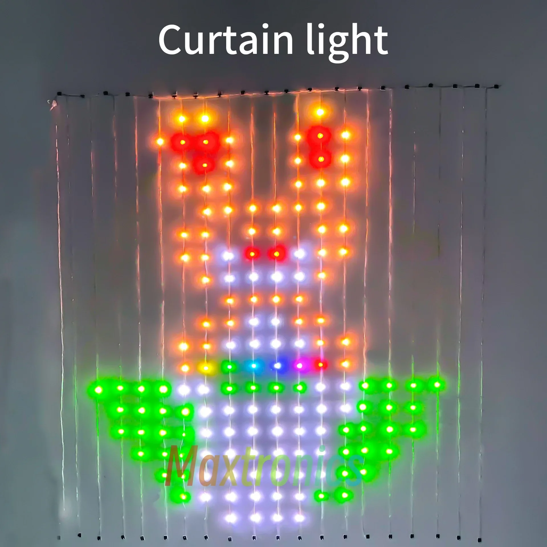 DIY Christmas Smart Curtain Lights 400LED USB Curtain String Lights App Remote Control Music Sync Holiday Party Curtain Strings