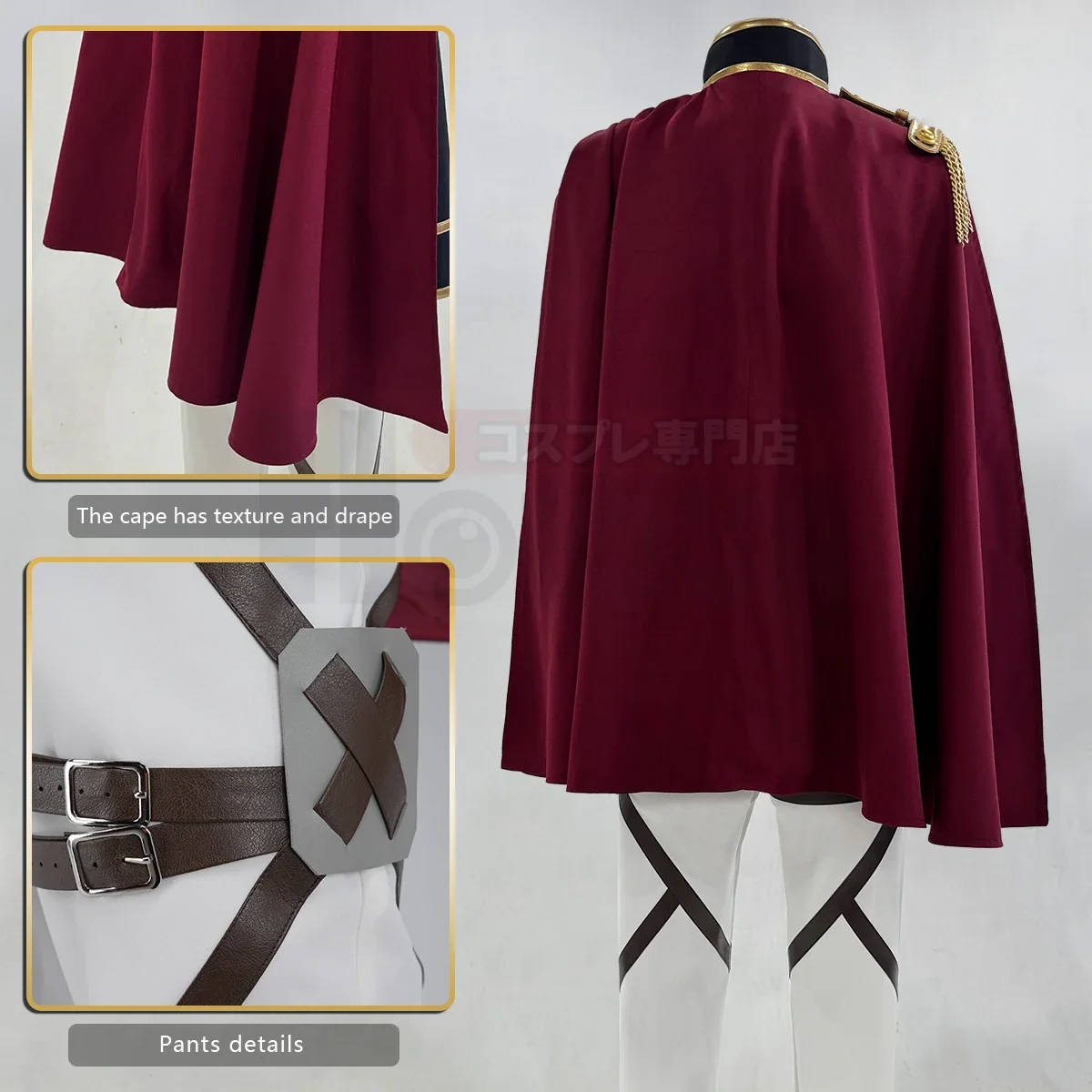 Cosplay Titan Anime Mikasa Ackerman Cosplay Costume Cloak Coat Pants Uniform Animation Convention 2025 Unisex Halloween Christma