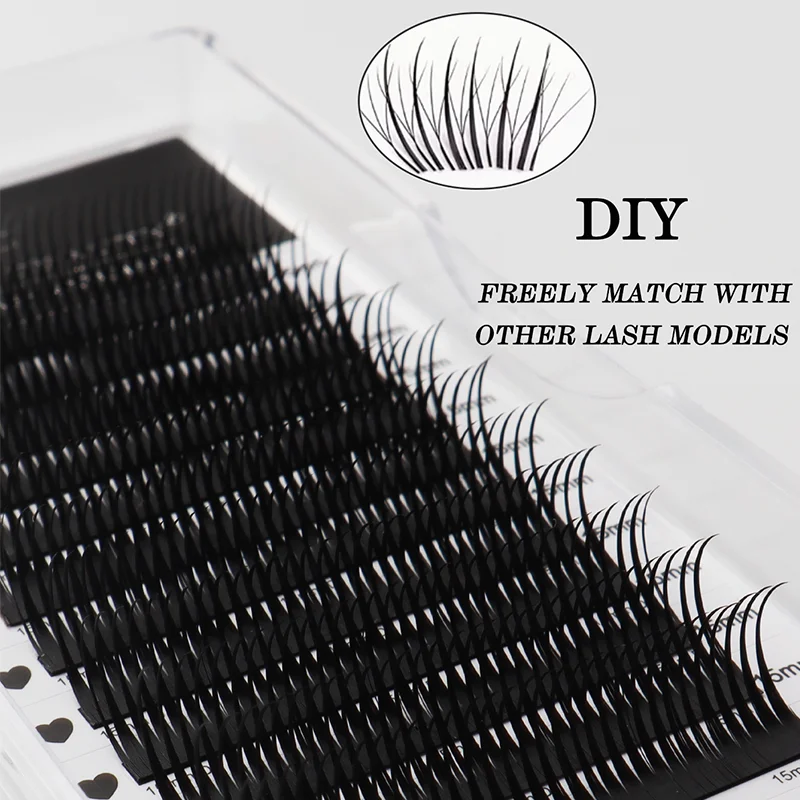 Winky Beauty 0.07 D Wet Eyelash Extension Manga Wispy Cosplay Type Spikes Lashes Extensions Volume Premade Fans Lashes Supplies