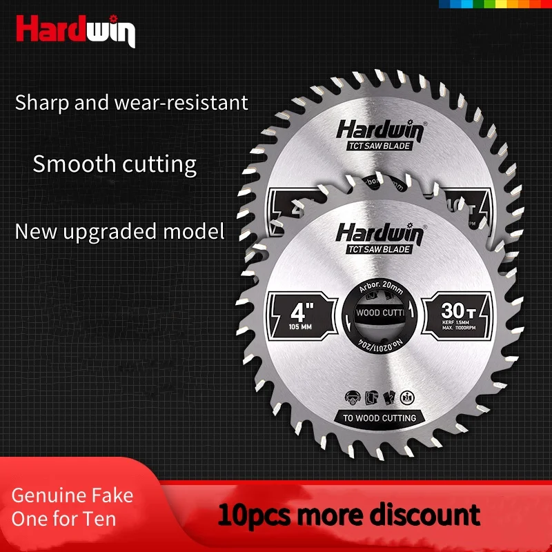 Carbide woodworking saw blades for 4 - 12 - inch wood cutting, suitable for angle grinders and electric circular saws.