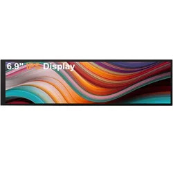 6.9 Inch IPS Screen for Aida64 1280x400 Raspberry Pi PC CPU Sub Monitor GPU Fan Speed Analog Long Bar Display with Drive Board