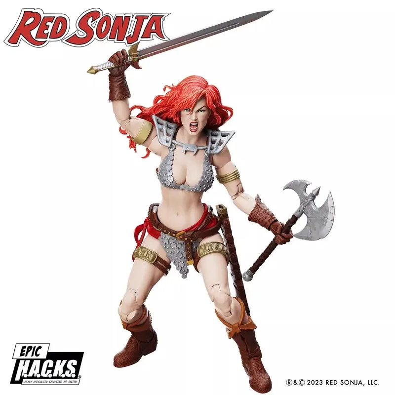 【متوفر 】2025 جديد! شخصية Bfs Red Sonja 1/12 ملحمة ديلوكس، تمثال أنيمي، أصلية قابلة للجمع، لعبة مجسمة، مفصلية