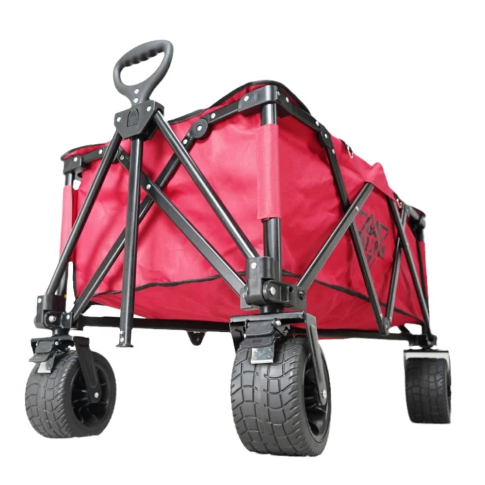 Foldable Trolly Heavy Duty Collapsible Camping Folding Wagon Foldable Portable Trolleys Beach Cart