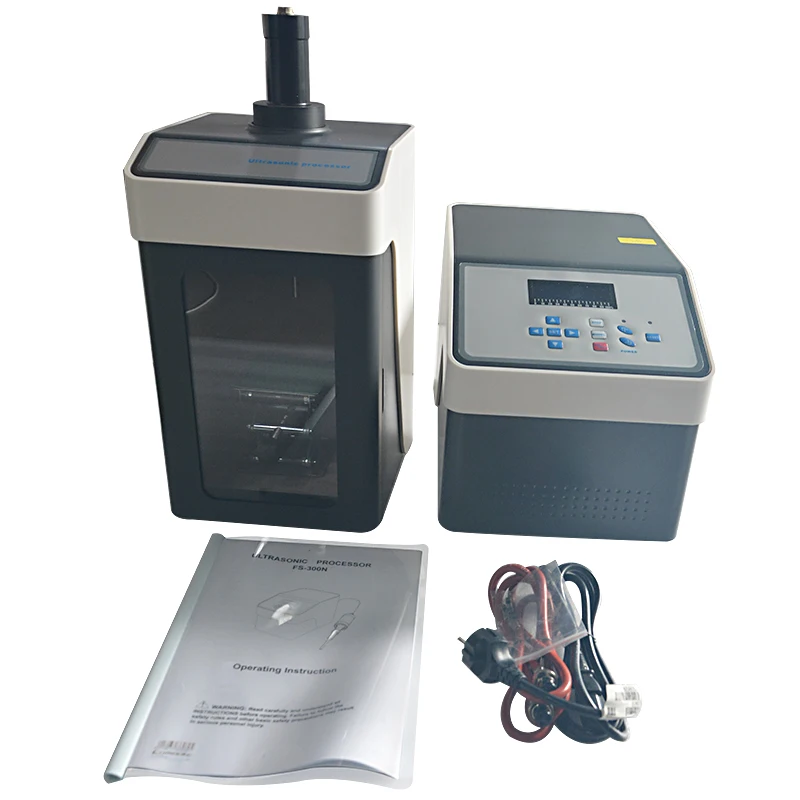 300 W Ultrasonic Homogenizer Sonicator Processor Ultrasonicator Cell Disruptor Mixer CE ISO 20KHZ 5ml-250ml FS-300N