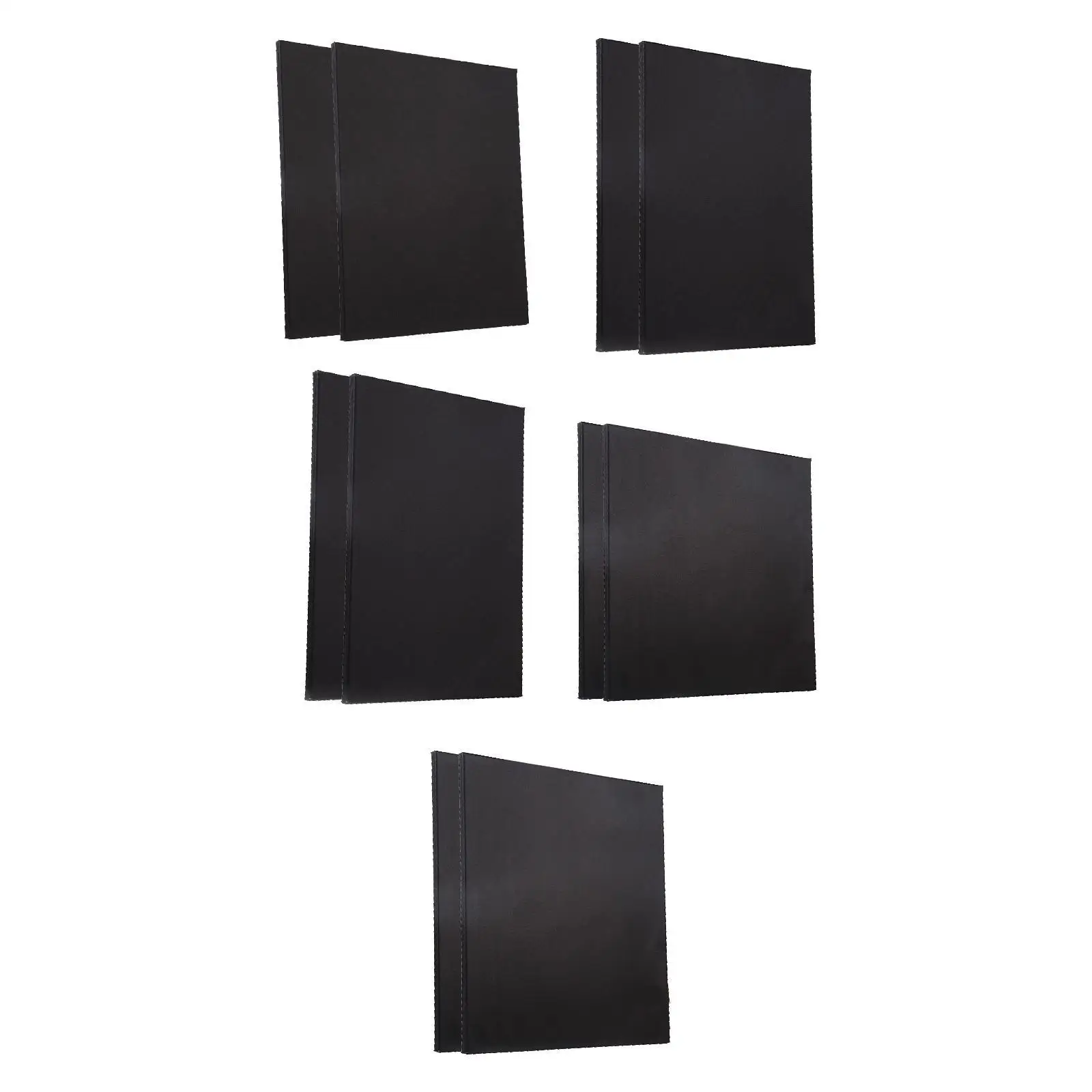 2x Black Canvas Cotton Art Boards Black Stretched Canvas for Tempera Acrylic Pouring Oil Painting Watercolor Paints Crafting