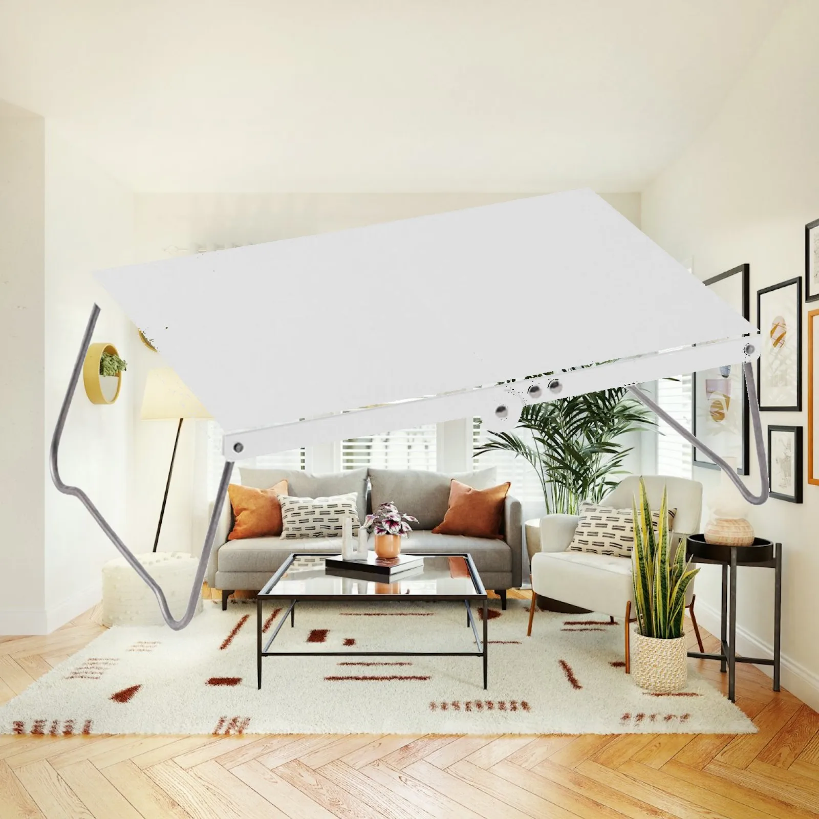 Folding Camping .60inch Multipurpose Compact Small Beach Table Aluminum Top for Cooking Balcony Garden Hiking Travel
