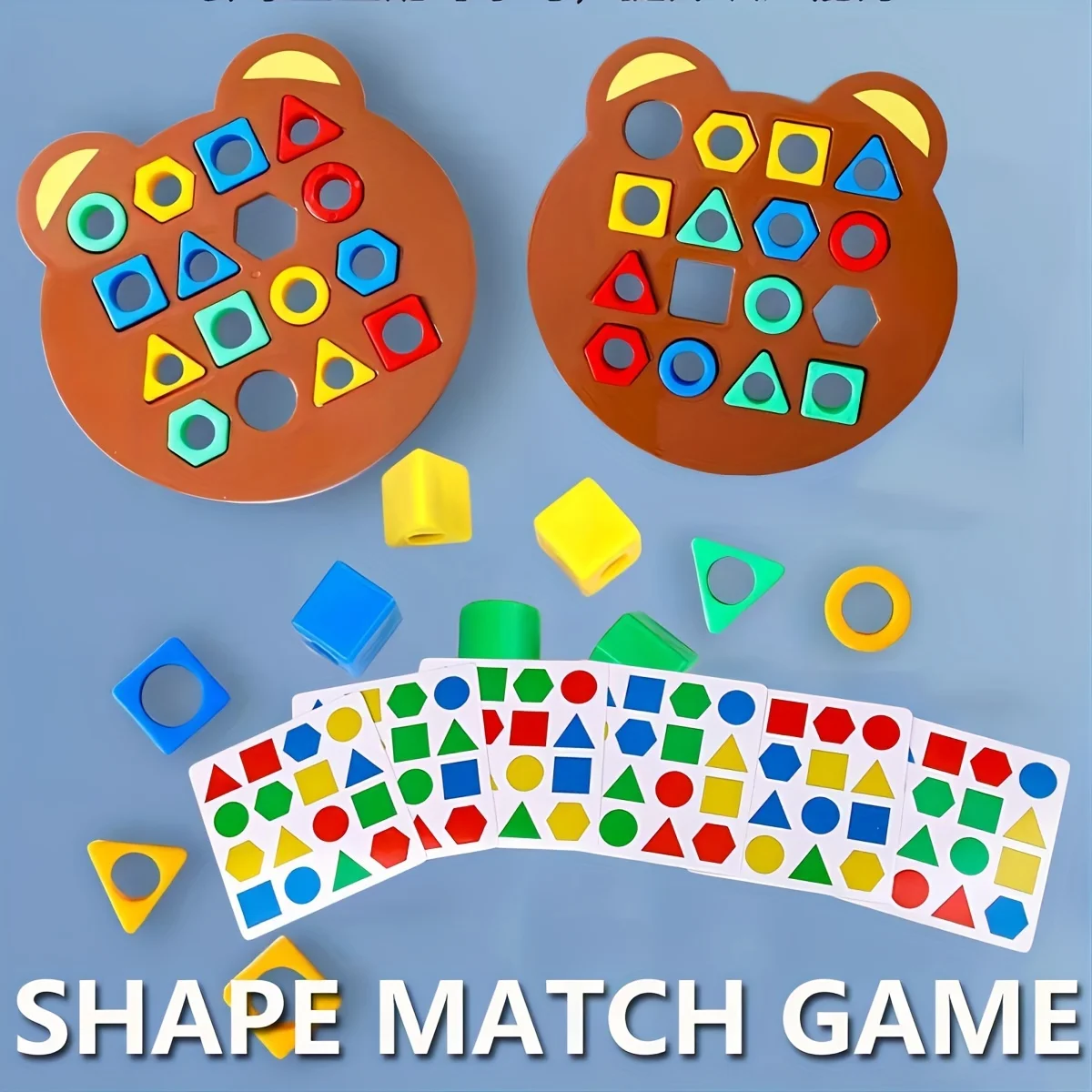 Geometric Shape Color Matching Toys, 3D Puzzles, Montessori Learning Educational Toys, Interactive Battle Game Toys