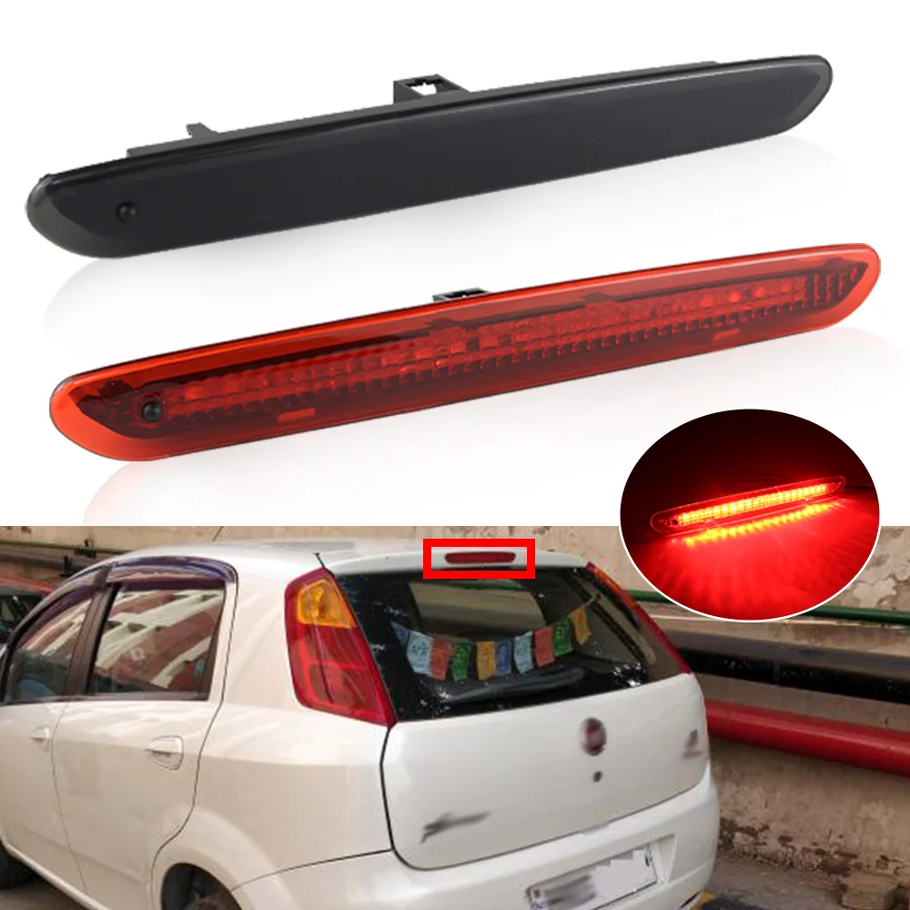 1PC Red LED 3rd Third Brake Light Tail High Mount Stop Lamp Brake Light for Fiat Grande Punto 2005-2012 Punto Evo 2008-2012