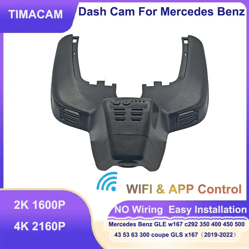 TIMACAM 2K 4K Dash Cam Plug and Play Car DVR for Mercedes Benz GLS x166 GLE 350 400 450 500 43 53 63 GLE w167 c292 2019-2021
