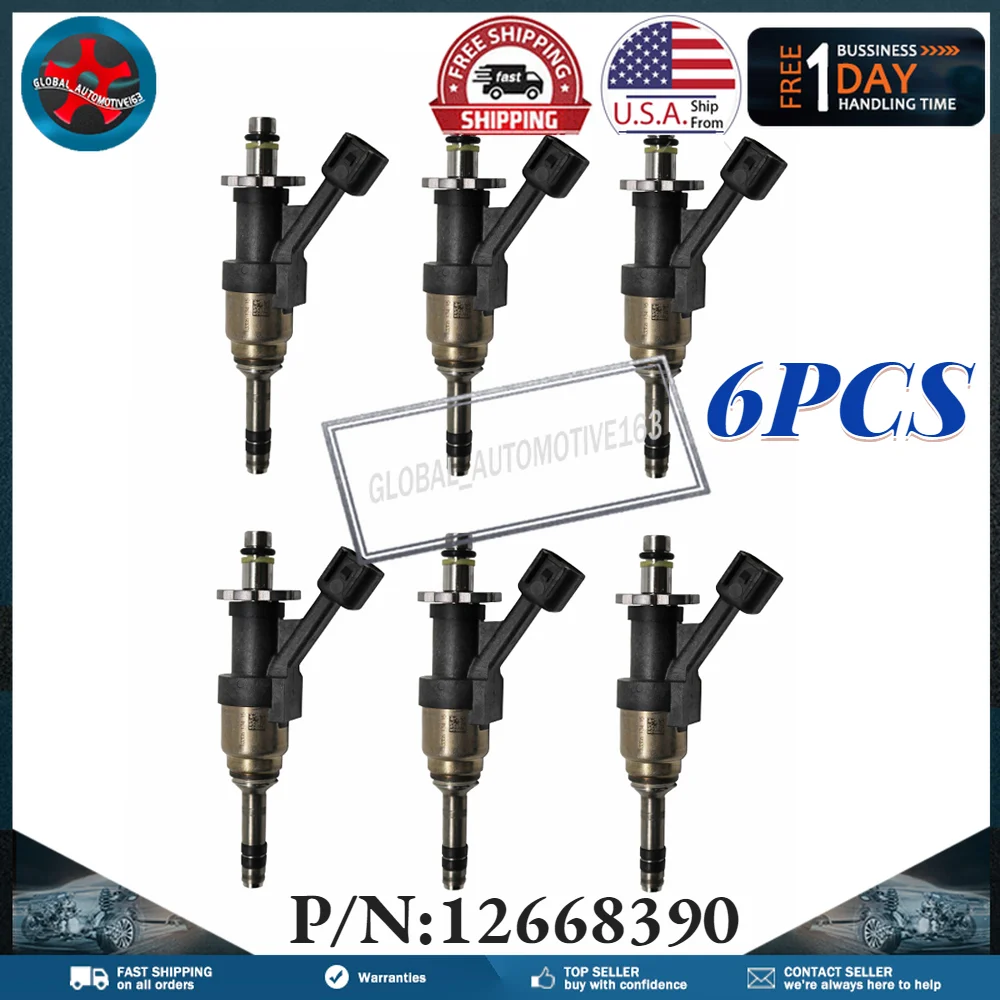 

6PCS Fuel Injectors 12668390 for 14-18 Chevy GMC 1500 GM Trucks 4.3L V6