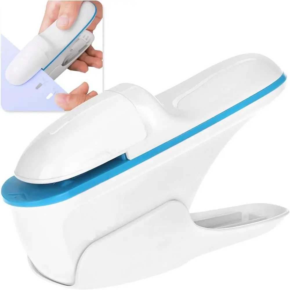 ABS Stapleless Stapler No Staple White/Blue/Pink/Purple/Green Stapleless Stapling Machine Up to 8 Sheets Labor Saving Design