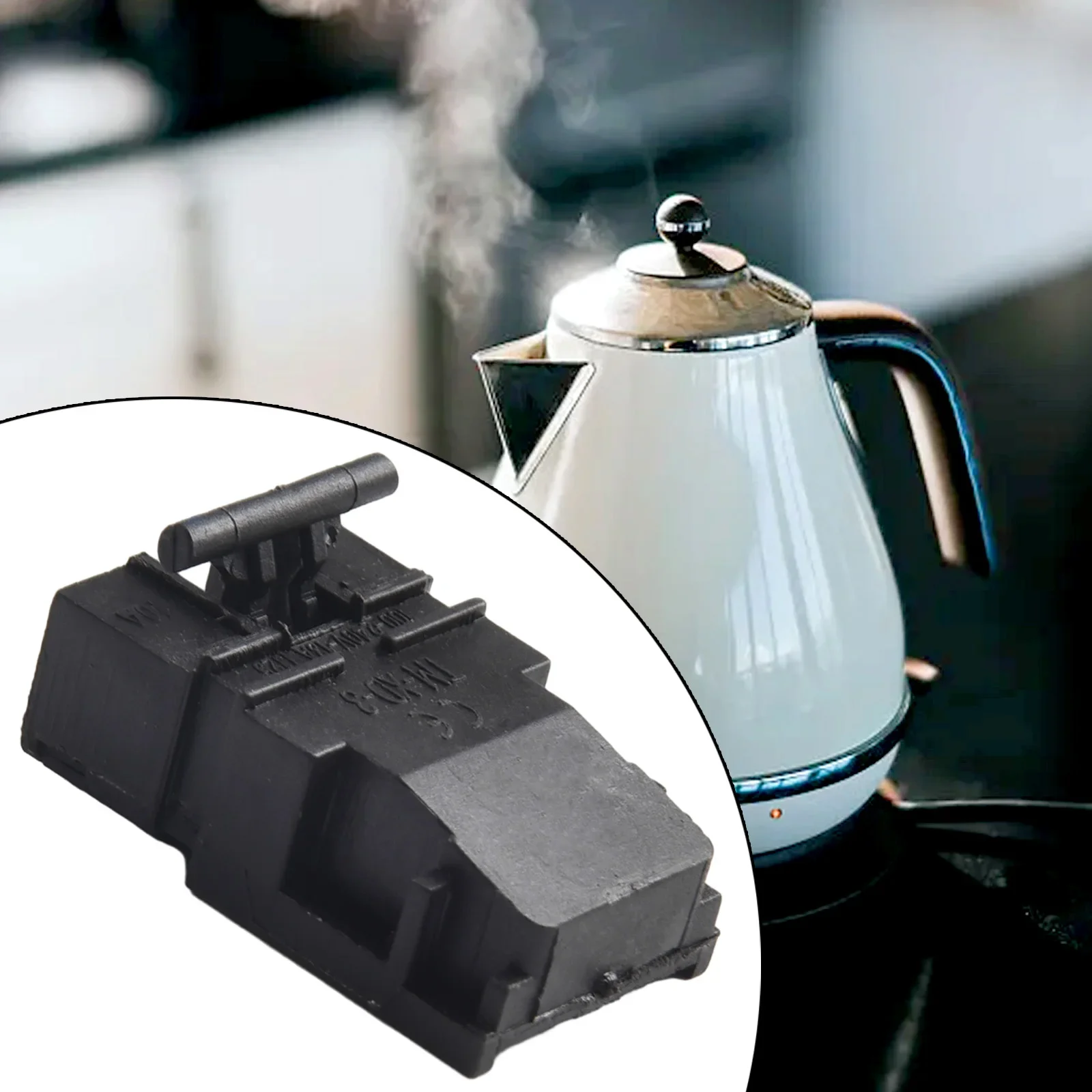 13A Thermostat Switch Button Switch Black Electric Kettle Parts Kitchen Plastic&Metal SL-888-B T125 100 Degrees-Celsius