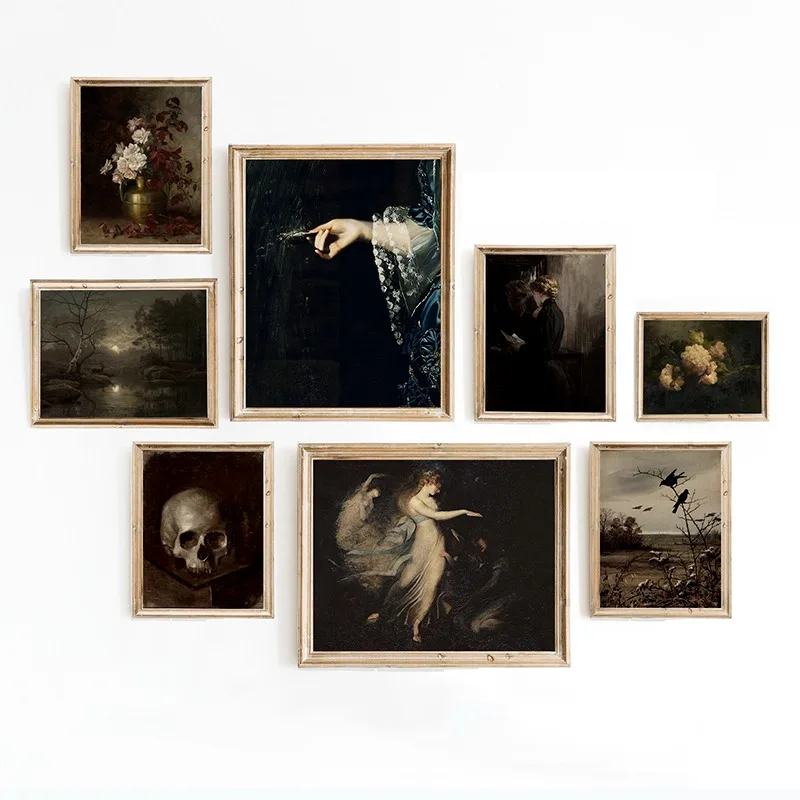 الظلام الأكاديمية خمر مودي الفيكتوري الملصقات والمطبوعات حائط لوح رسم صورة فنية لغرفة المعيشة ديكور المنزل