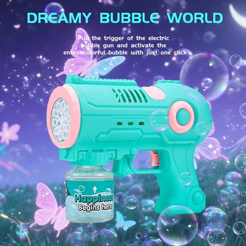4-pack automatisch bellenpistool, bellenblaasmachineblazer buitenspeelgoed voor peuters vanaf 3 jaar geschenken bruiloftsfeestartikelen