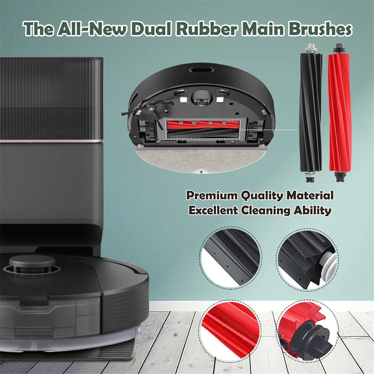 Для Roborock Q5 Pro / Q5 Pro+ / Q8 Max / Q8 Max+ Робот-пылесос Основная боковая щетка Hepa-фильтр Швабра Тканевые мешки для пыли Parts_A66K