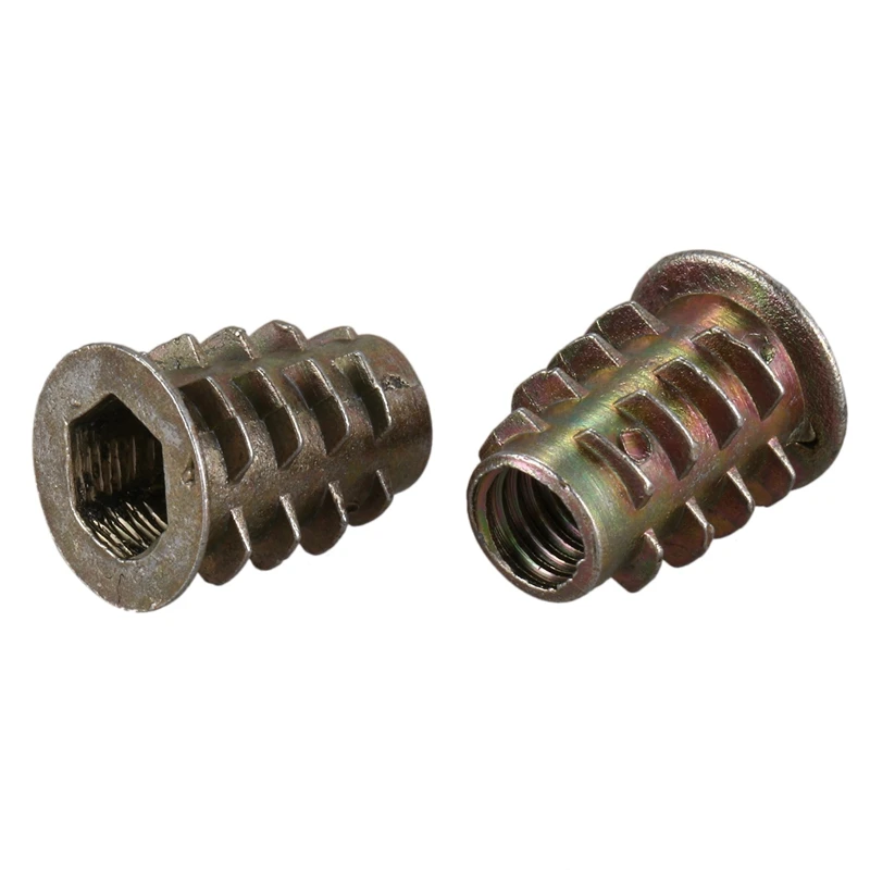 40 Pieces M6X 15Mm Hexagon Socket Screw Thread Insert Nut For Wood image 5