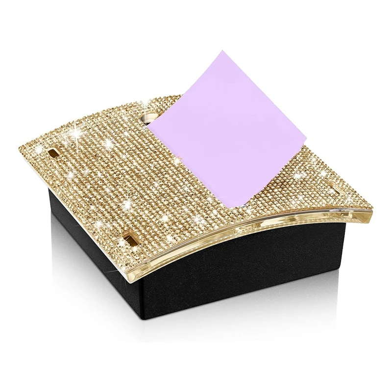 Rhinestone Self Stick Note Pad Holders 4 X 4 Inches Memo Note Holder Dispenser Sticky Note Holder Sticky Notes Dispenser-AC47