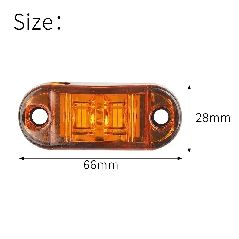 

For Popular Side Marker Lights Oval Front Rear Clearance Indicator Lamp Trailer BUS Van Caravan Volvo Truck Spare Parts 10pcs